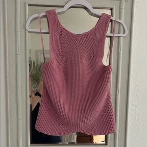 Express Pink Knit Sleeveless Top